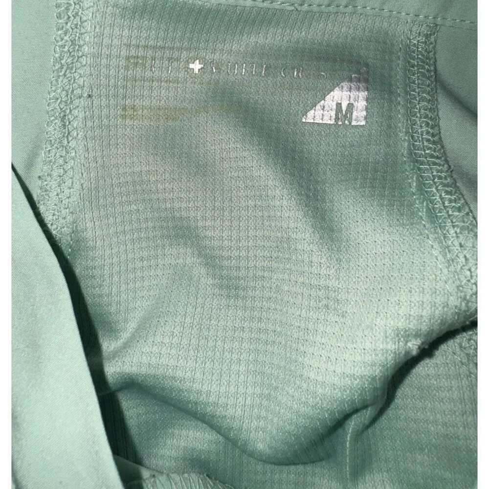 Green Scrub Top With Pockets M/M 90% Polyester 10% Spandex Knit Fabric - Picture 4 of 8